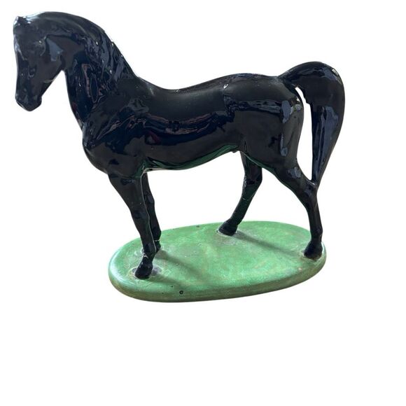 Vintage Atlantic Mold Ceramic Hand Painted Stallion *Repaired* - Picture 3 of 12